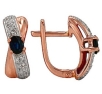 Серьги с бриллиантом и сапфиром EHIN0908-55DQ-R 2010 г инфо 11471r.