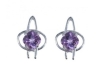 Серьги, серебро 925, аметист 020 01 21-02875 2010 г инфо 11624r.