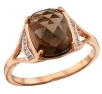 Кольцо с бриллиантом и раухтопазом CR05-45999-37CL-R 2009 г инфо 12451r.